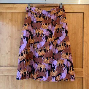 RARE NWOT Modcloth Lions Tigers and Bears Skirt